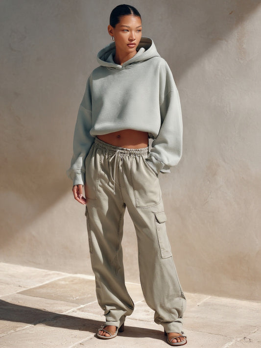 Women's Sweatshirts Autumn Winter Comfortable Daily Simple Solid Color Long Sleeve Hooded Casual Hoodie