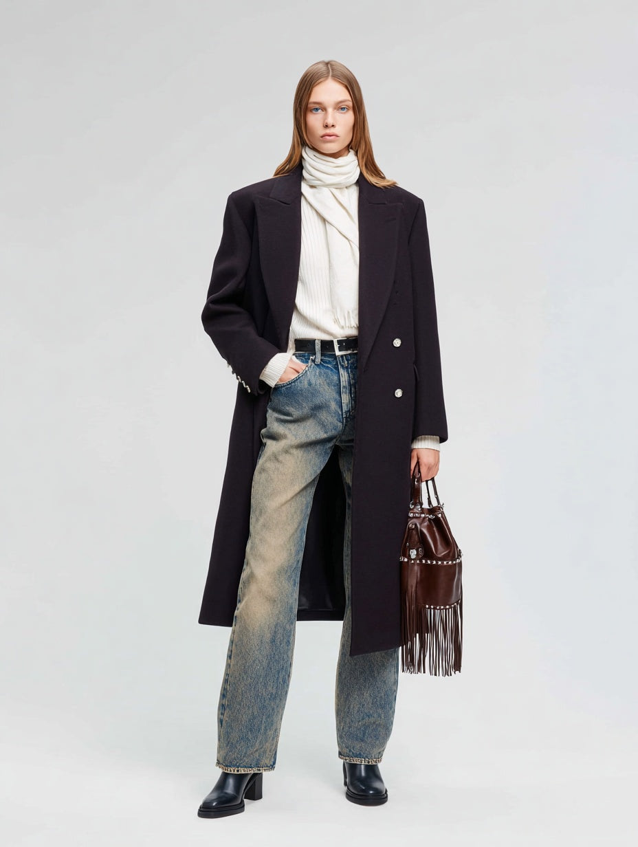 Women's Winter Jackets Autumn Winter Fashion Daily 2025 Cultural Elegant Plain Long Sleeve Lapel Casual Coats