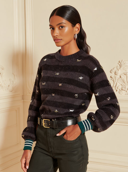 Autumn Sweater Casual Fit Long Sleeve Round Neck Straight Tube Sleeve Regular Length Top Women's Fashion Knitwear