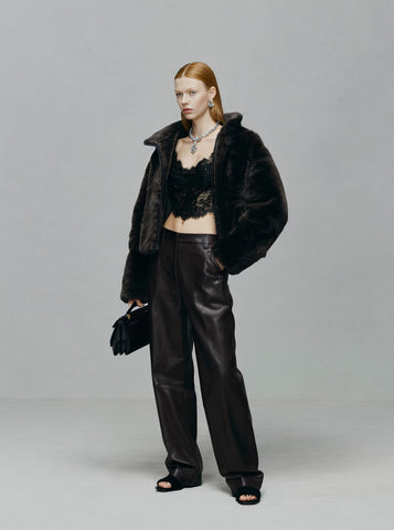 Fur One Women's Casual Style Fur Coat Winter Clothes Integrated Leather And Fur Outerwear