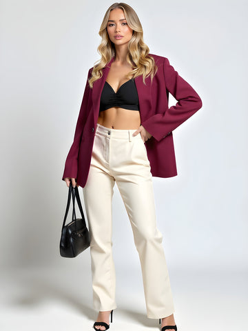 Women's PU Leather Pants New Temperament Leisure Style Europe And United States Fashion