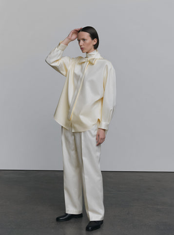 Loose Fit High Collar Casual Shirt Regular Length Women's Top Autumn Fashion Comfortable Breathable Loose Style