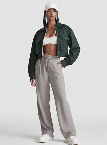 Casual Straight Leg Pants Full Length Fit Mid Waist Autumn Fashion Women's Sportswear Bottoms