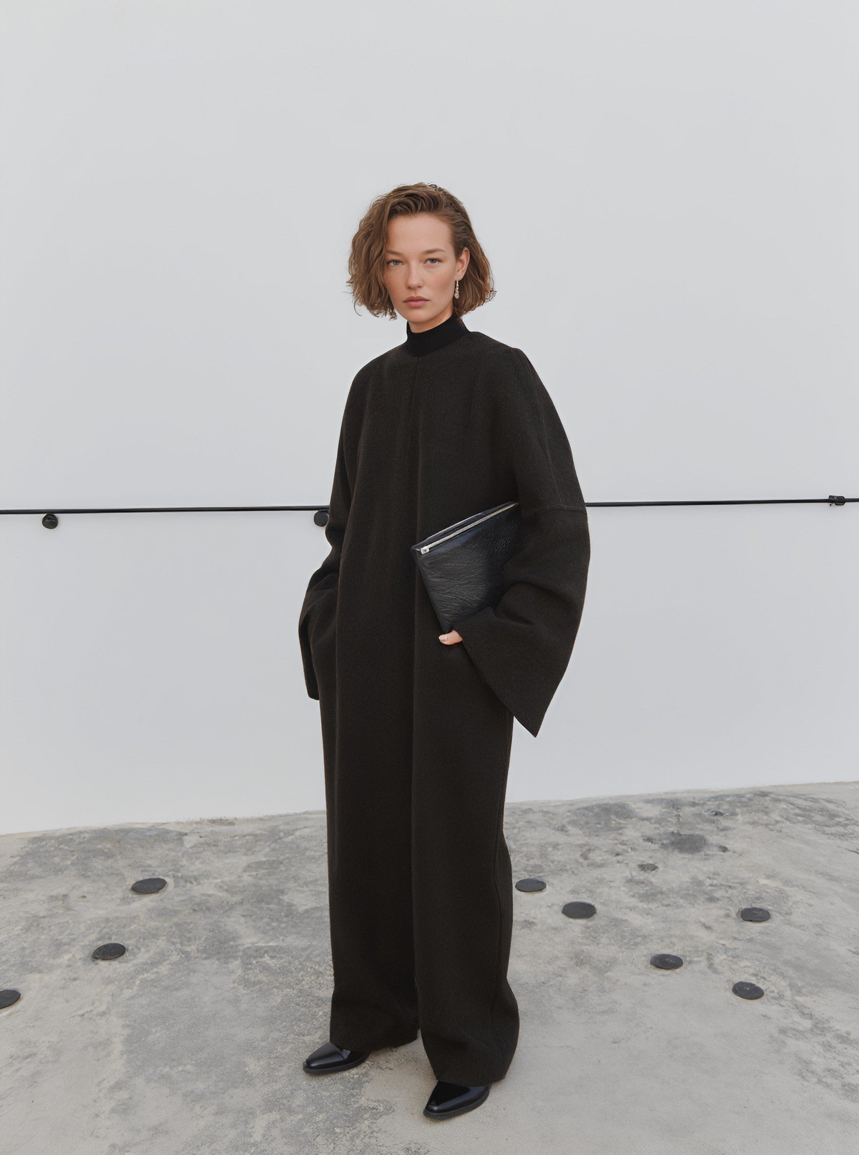 Casual Woolen Coat Regular Length Winter Clothes Women's Fashion Outerwear Classic Style Comfortable Fit Outer Layer