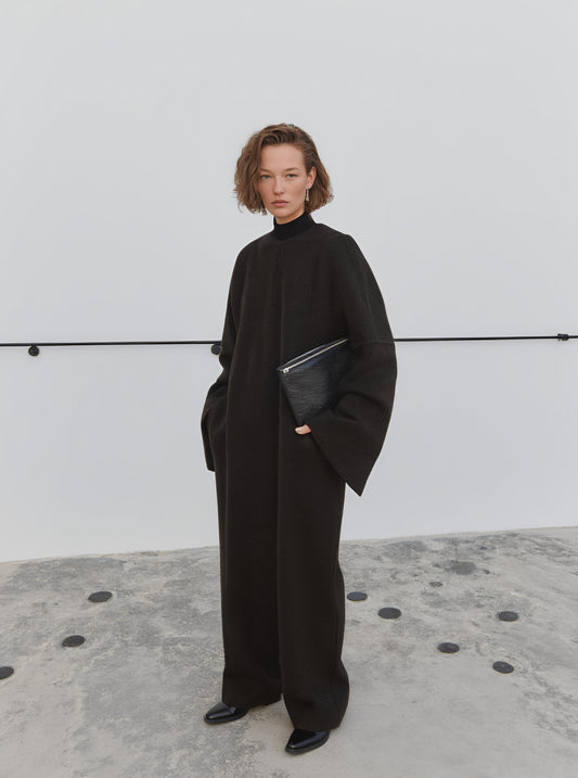 Casual Woolen Coat Regular Length Winter Clothes Women's Fashion Outerwear Classic Style Comfortable Fit Outer Layer