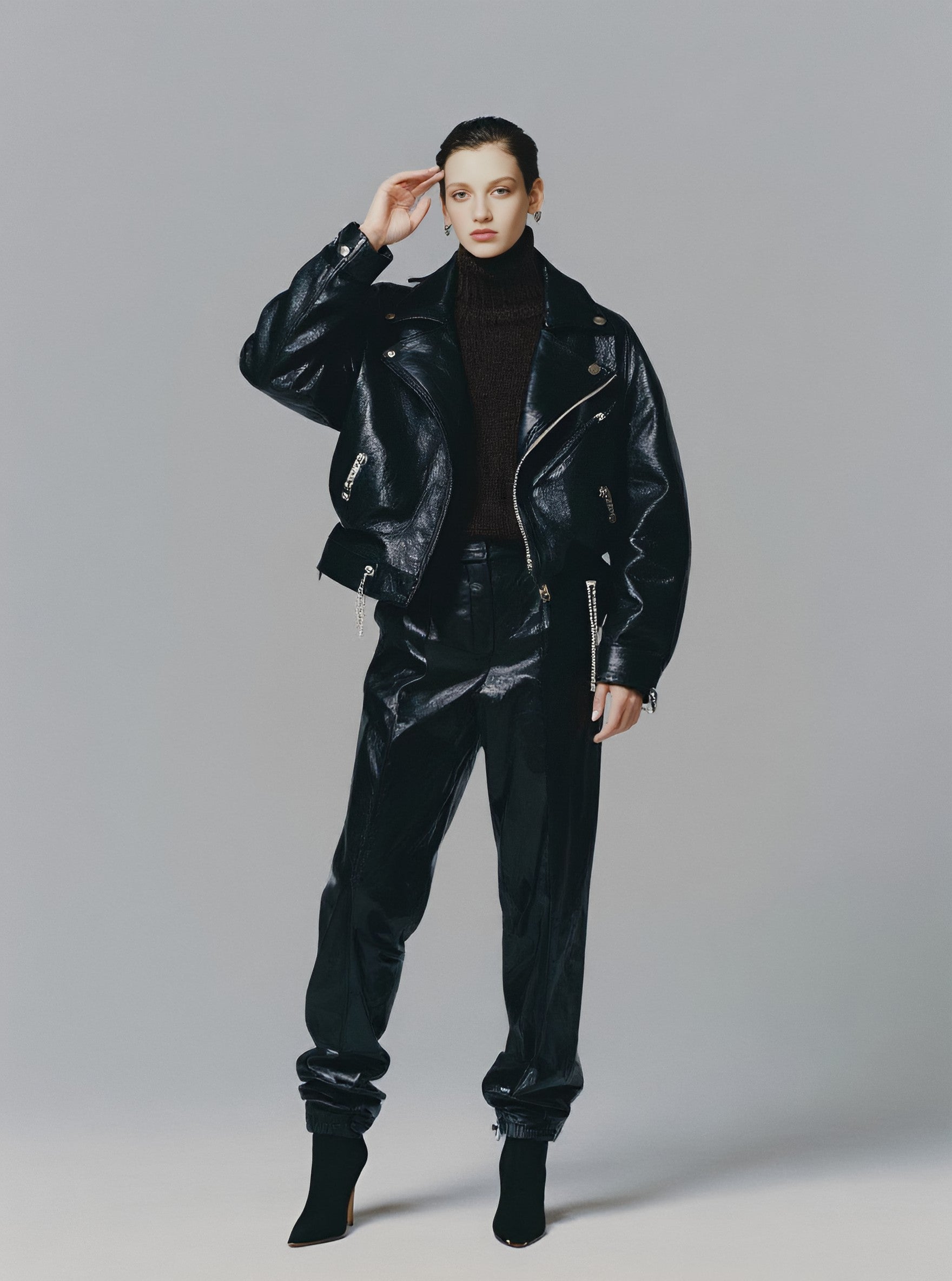 Winter Leather Coat Casual Style Women's Outerwear Fashion Trend