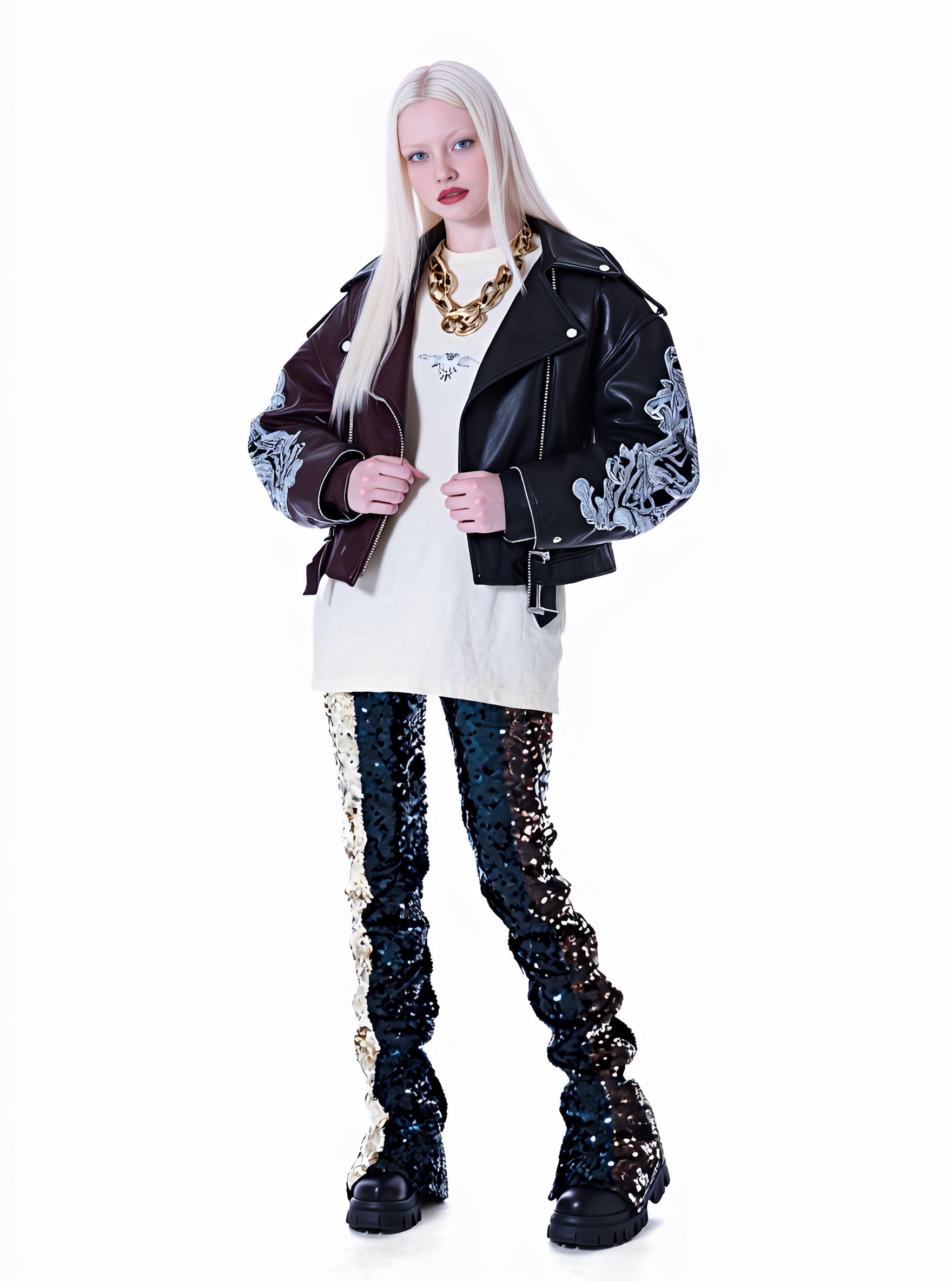 Casual Leather Coat Autumn Style Women's Fashion Outerwear Coat Long Sleeve Zipper Closure Casual Leather Jacket