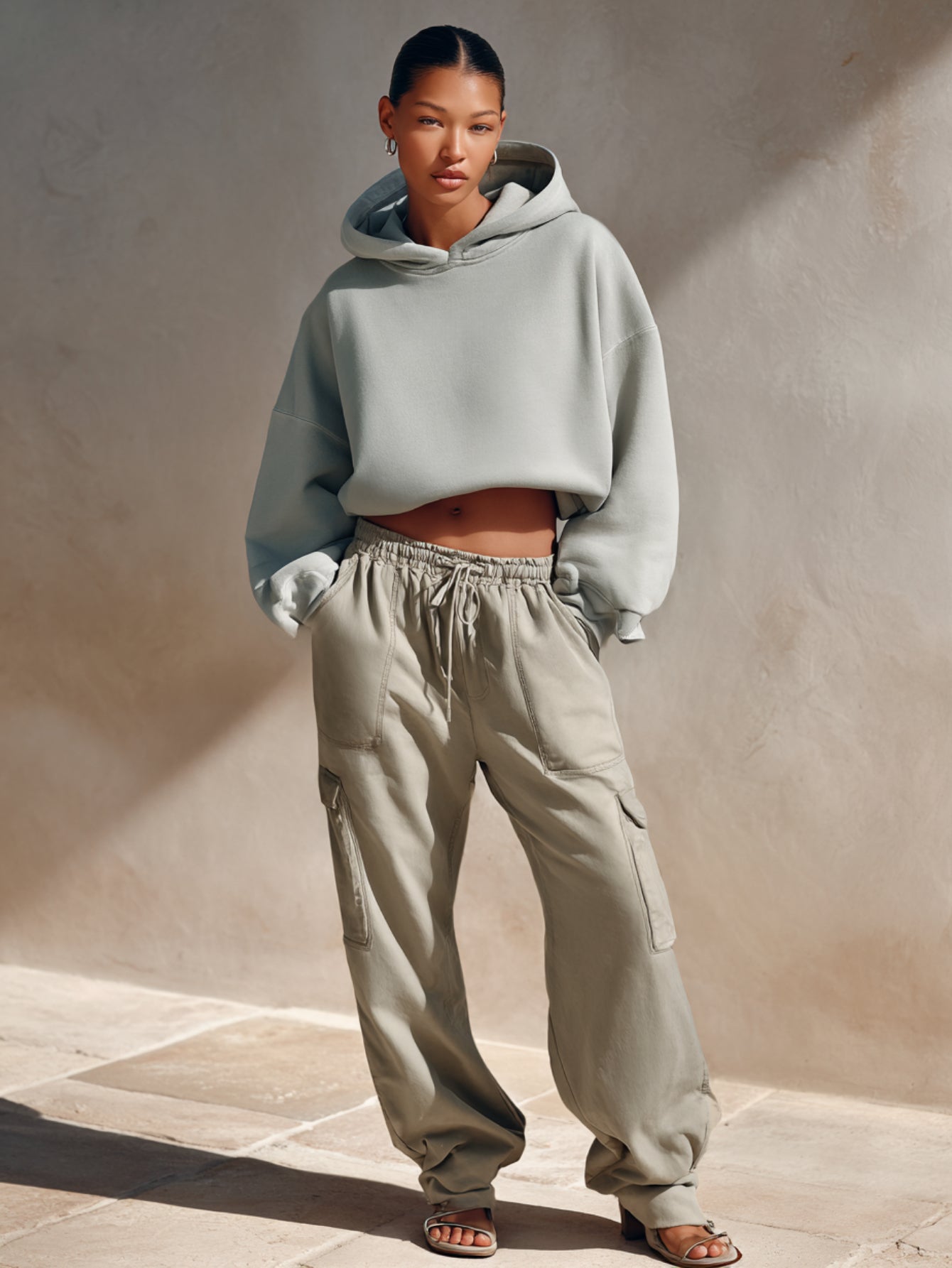 Women's Sweatshirts Autumn Winter Comfortable Daily Simple Solid Color Long Sleeve Hooded Casual Hoodie