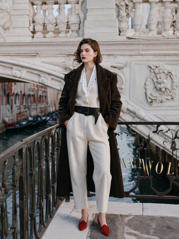 Autumn Trench Coat 2025 Women's Elegant Plain Long Sleeve Lapel Basics Long Trench Coat