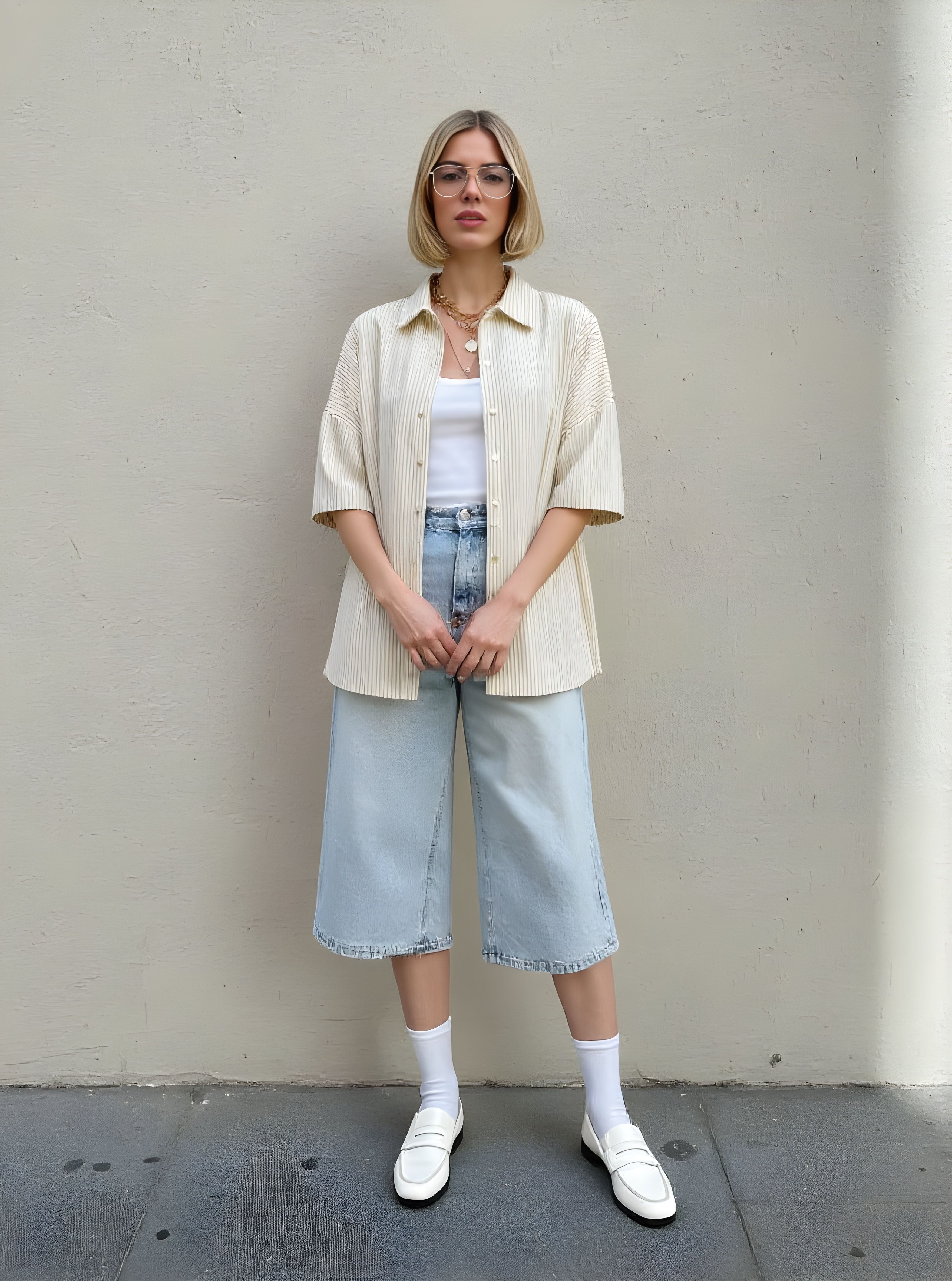 Loose Fit Casual Shirt Autumn Winter Clothes Long Style Turn-down Collar Female Top Fashion Outerwear