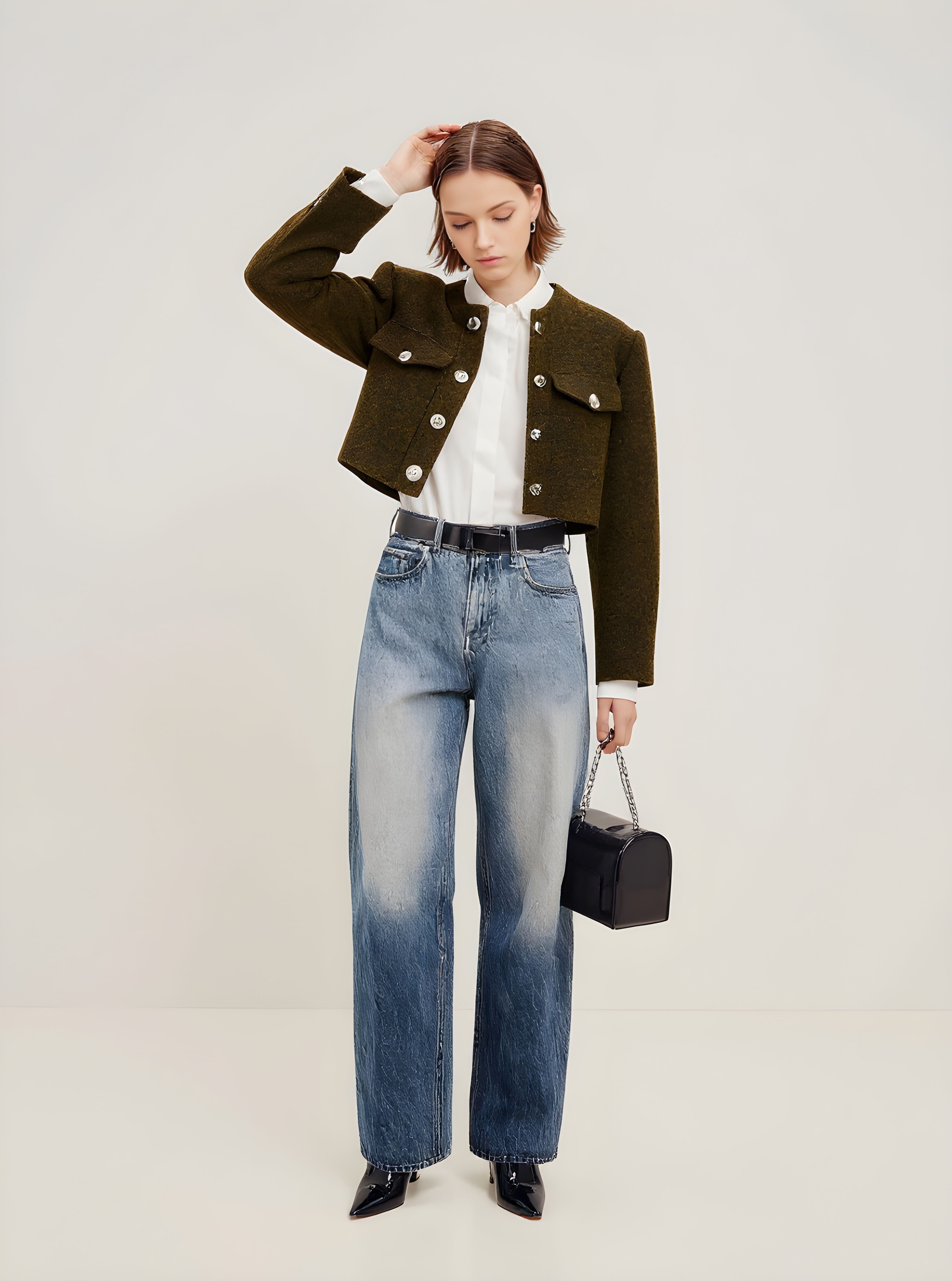 Women's Lightweight Jackets Autumn Winter 2025 Chic Elegant Plain Long Sleeve Round Neck Casual Lightweight Jackets