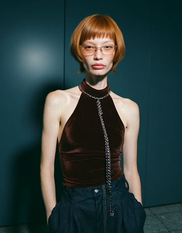 Casual Neck Hanging Sling Top Women's Fashion Autumn Clothing Regular Length Top Trendy Streetwear Style