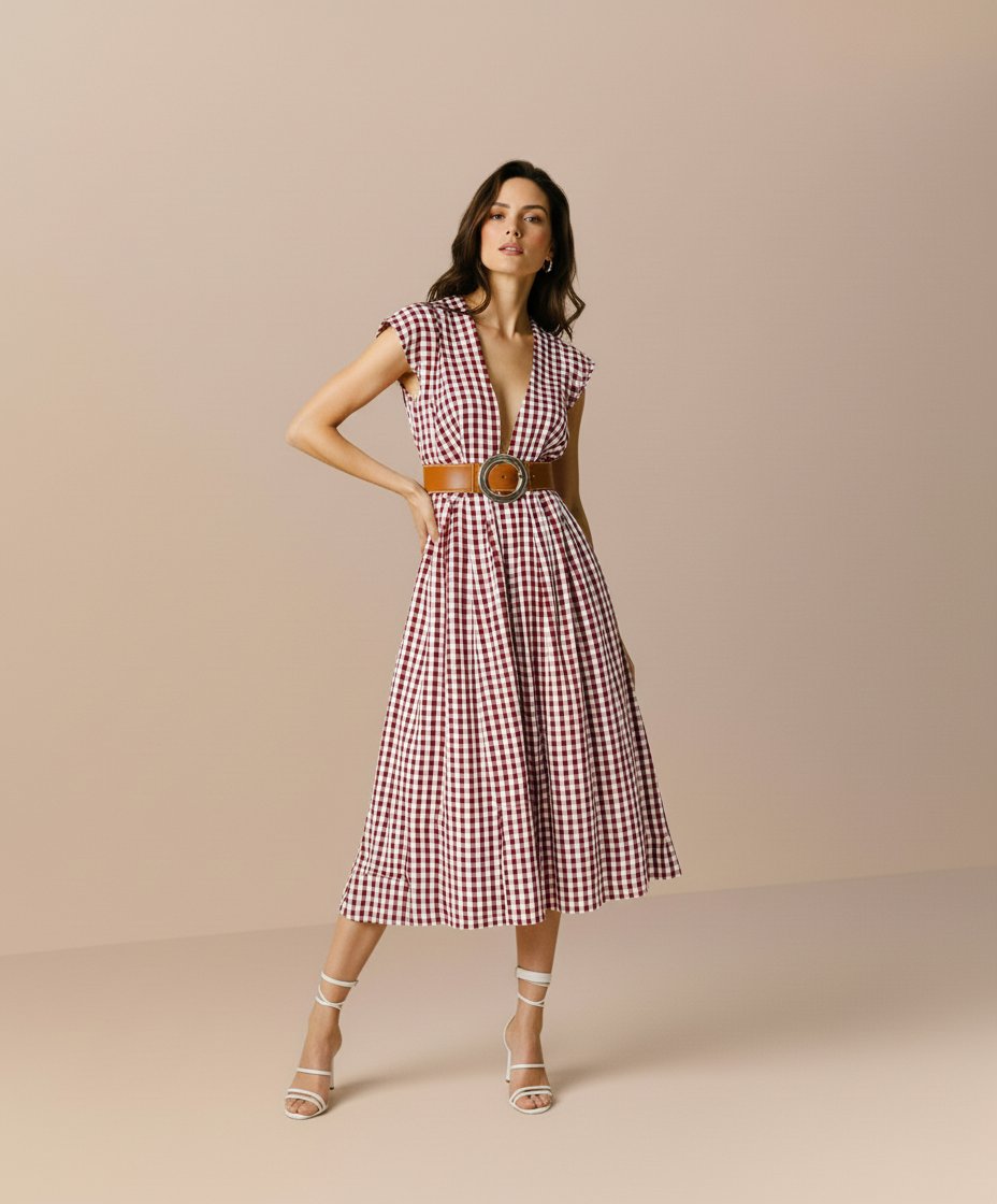 Casual Autumn Winter Dress V-Neck Sleeveless Midi Skirt Style Body-Fitting Women's Clothing Fashionable Trendy Long-Quality