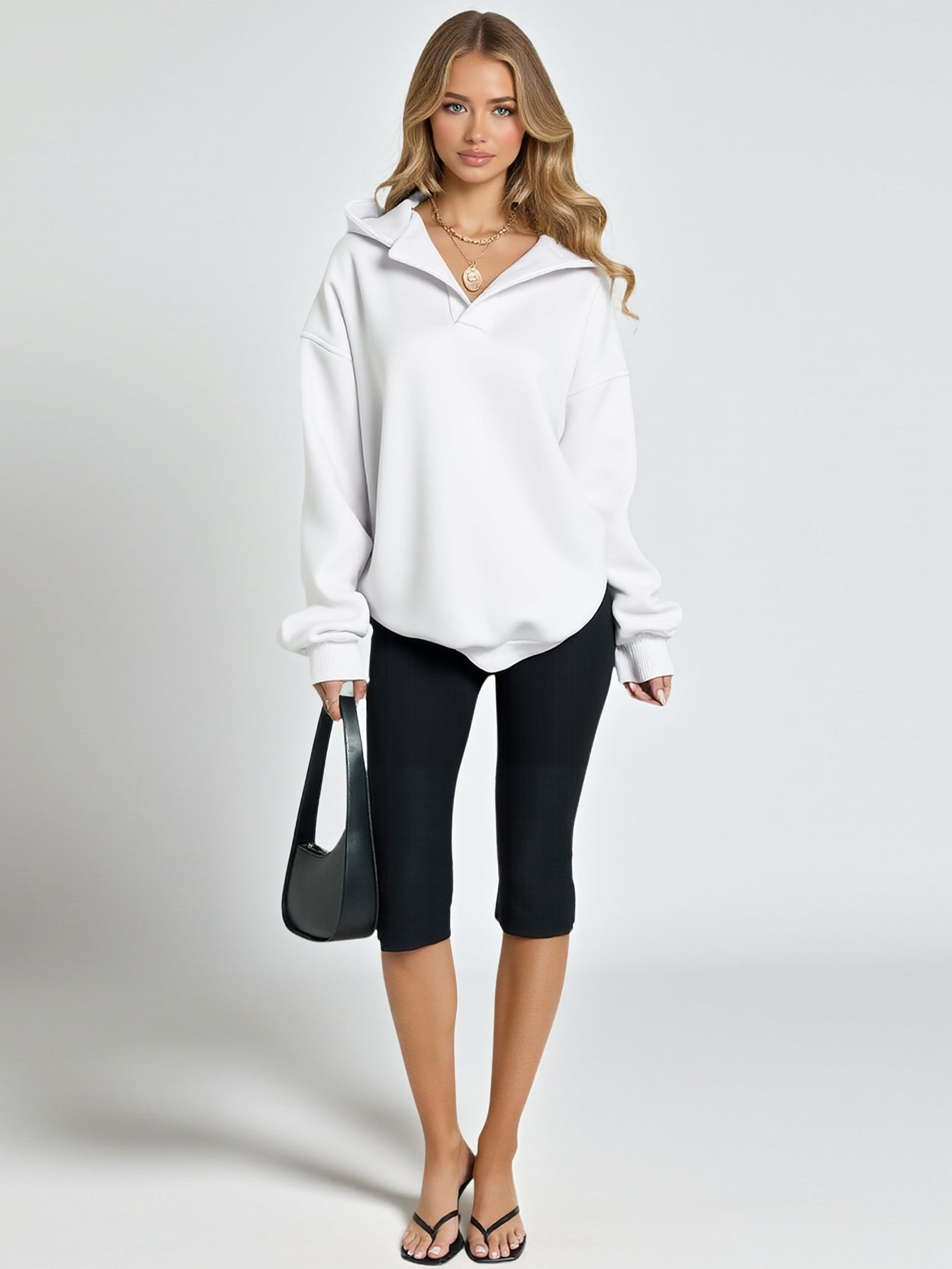 Autumn Hoodies 2025 Women's Casual Simple Plain Long Sleeve Hooded Loose Fit Daily Basic Hoodies