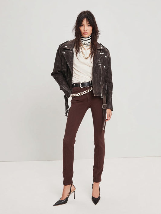 Women's Casual Leather Coat Winter Fashion Outerwear Stylish Warm Coat for Cold Weather