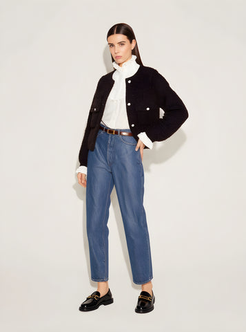 Women's Lightweight Jackets Autumn Winter 2025 Elegant Chic Plain Long Sleeve Round Neck Casual Jacket