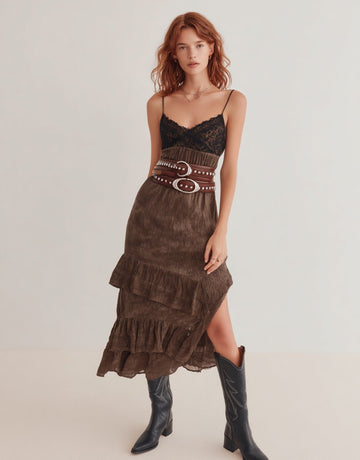 Casual Mid-Length A-Line Dress with Sleeveless Cami Dresses Autumn Fashion Women's Clothing Wild Streetwear