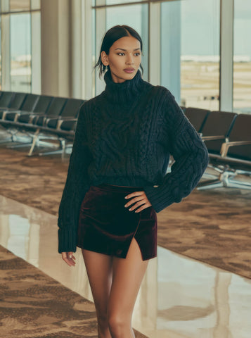 Loose Fit Winter Sweater Long Sleeve Round Neck Casual Style Straight Sleeve Length Regular Coat For Women