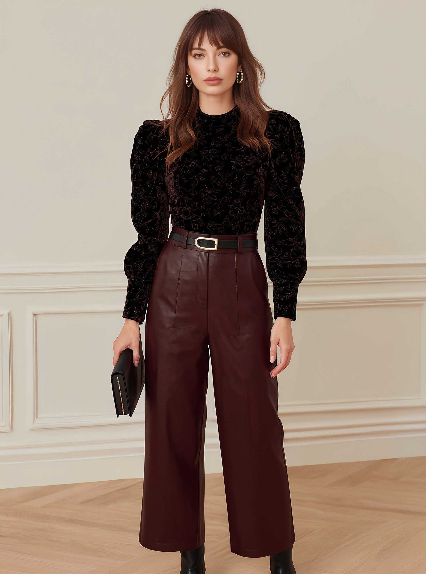 Casual Straight Leg Pants Full Length Fit Mid Waist Autumn Fashion Women's Bottom Wear Comfortable Loose Trousers