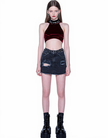 Casual Neck Hanging Sling Top Women's Fashion Autumn Clothing Regular Length Upperwear Style Elegant Trendy