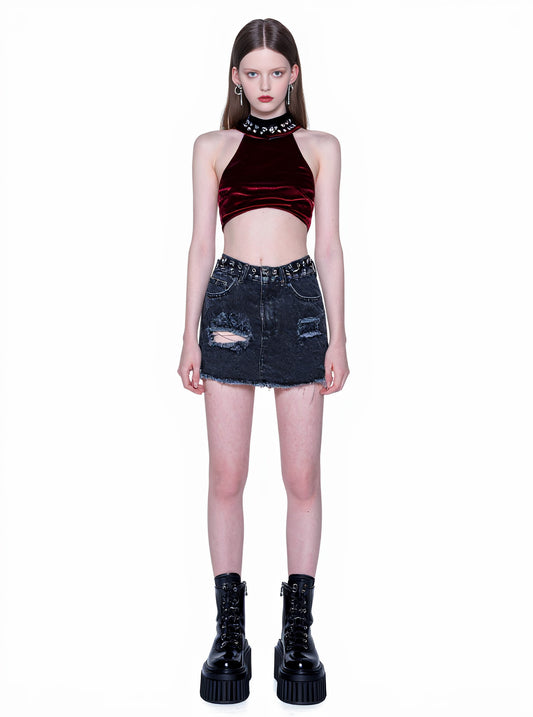 Casual Neck Hanging Sling Top Women's Fashion Autumn Clothing Regular Length Upperwear Style Elegant Trendy