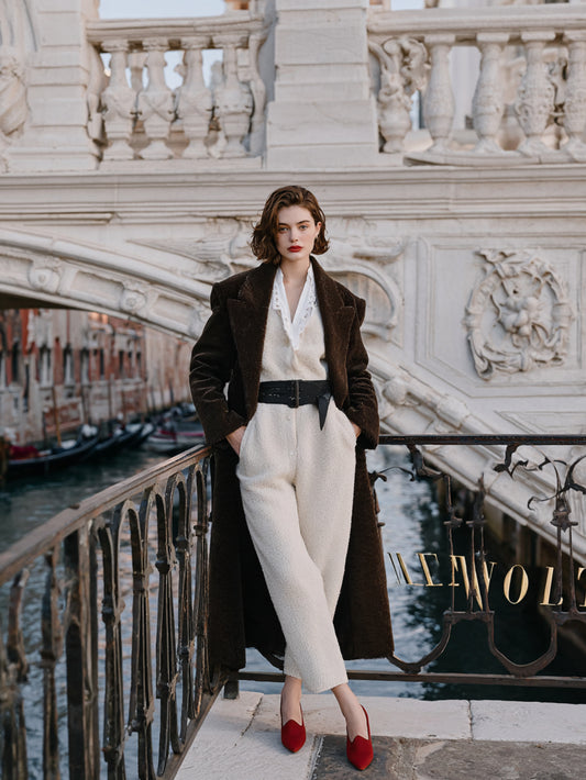 Autumn Trench Coat 2025 Women's Elegant Plain Long Sleeve Lapel Basics Long Trench Coat