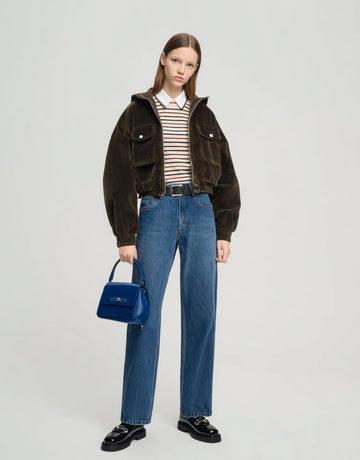 Women's Jackets Autumn Winter 2025 Glamorous Chic Plain Long Sleeve Stand Collar Casual Lightweight Jackets