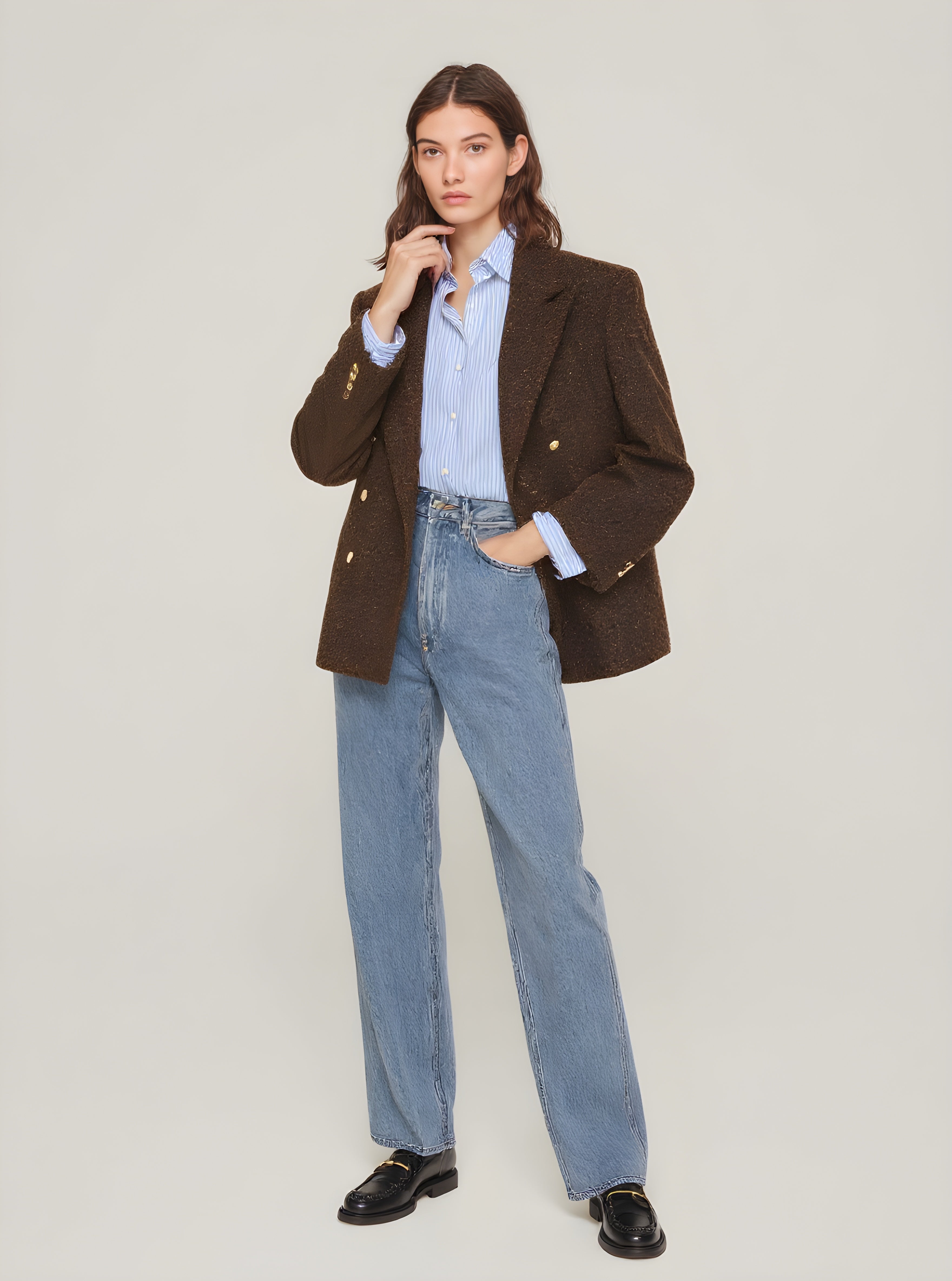 Women's Blazers Autumn Winter 2025 Exquisite Stylish Plain Long Sleeve Turn-down Collar Casual Blazers