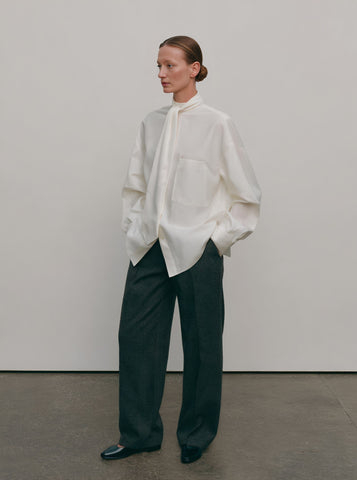 Loose Fit Casual High Collar Shirt Autumn Fashion Women's Top Regular Length Comfortable Style