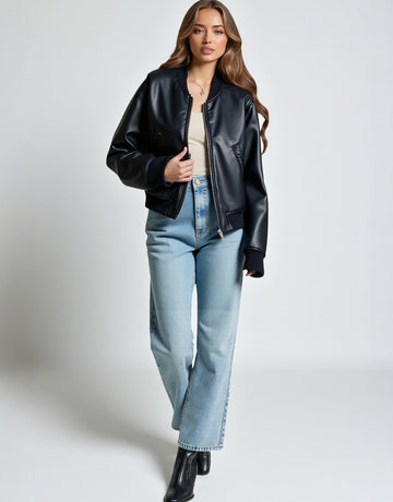 Women's Y2K Style Short Stand Collar Jacket Early Autumn Winter All-match European And American Style Rib Hem Coat