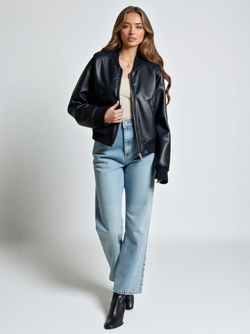 Women's Y2K Style Short Stand Collar Jacket Early Autumn Winter All-match European And American Style Rib Hem Coat