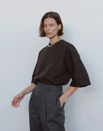 Autumn Retro Short Sleeve T-Shirt Casual Straight Sleeve Regular Length Women's Top Fashionable Comfortable Breathable Tee