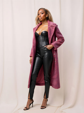 Fur One Women's Casual Style Autumn Winter Coat Fur And Leather Integrated Outerwear