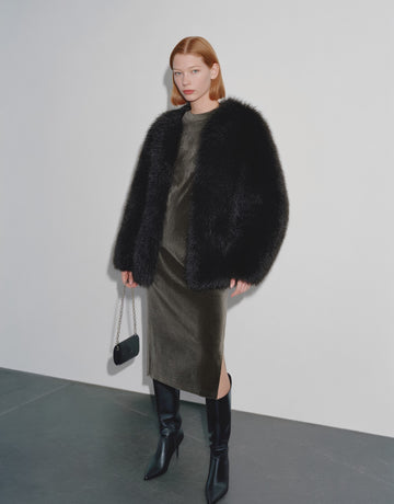 Fur One Women's Casual Style Fur Coat Winter Clothes Integrated Leather And Fur Outerwear