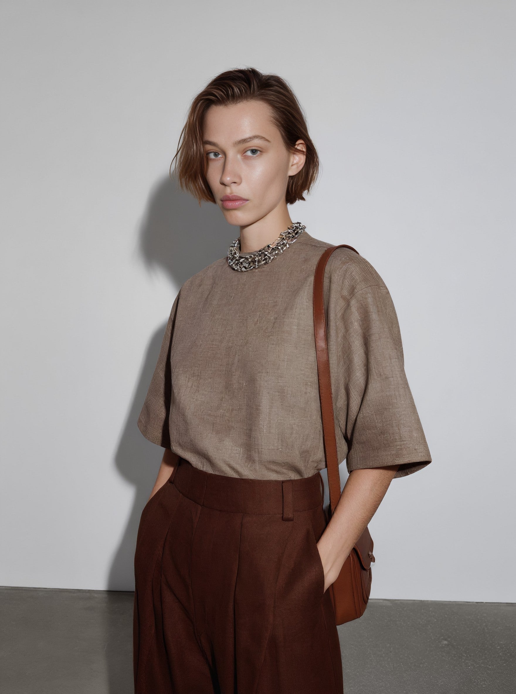 Autumn Classic Short Sleeve T-Shirt Casual Straight Sleeve Length Regular Women's Top Fashion Comfortable Breathable Tee