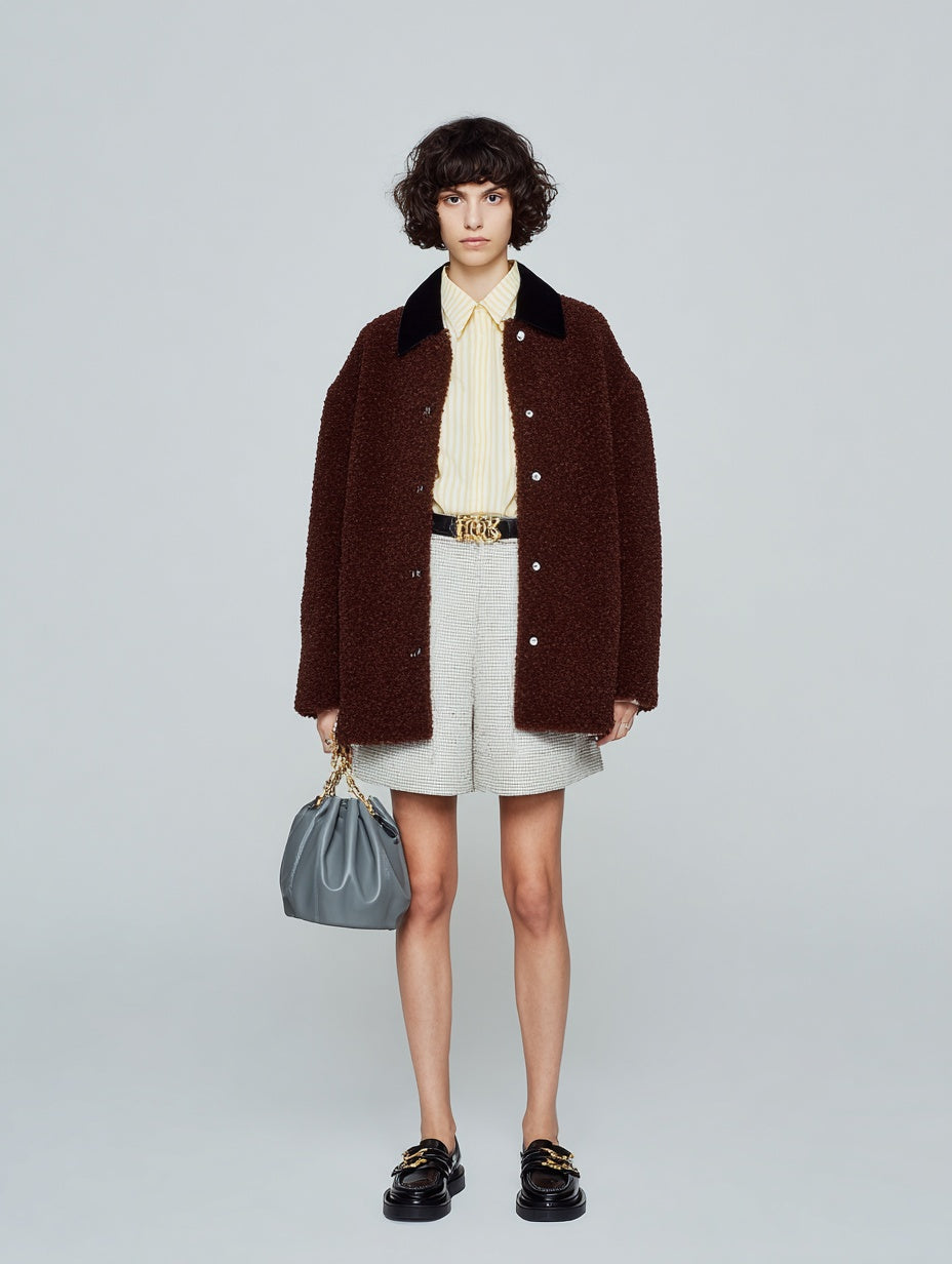 Women's Winter Jackets Autumn Winter Fashion Daily 2025 Simple Elegant Plain Long Sleeve Lapel Casual Coats