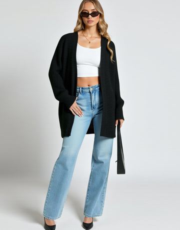 Women's Casual Cardigan Imitation Mink Sweater Jacket European American Style Autumn Winter Woven Shirt