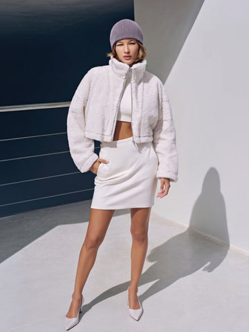 Women's Autumn Winter Coats Fashion Basics Solid Color Zipper High Neck Long Sleeve Daily Coats