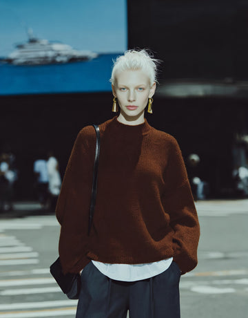 Loose Fit Long Sleeve Round Neck Sweater Casual Style Straight Tube Sleeve Autumn Top Women's Fashion Comfortable Knitwear