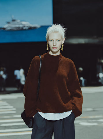 Loose Fit Long Sleeve Round Neck Sweater Casual Style Straight Tube Sleeve Autumn Top Women's Fashion Comfortable Knitwear