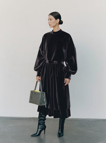 Casual Round Neck Winter Clothes Suit Skirt Set Comfortable Fashion Women's Outfit Combo For Autumn And Winter Seasons