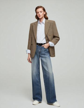 Women's Blazers Autumn Winter Plain 2025 Stylish Graceful Long Sleeve Lapel Casual Blazers