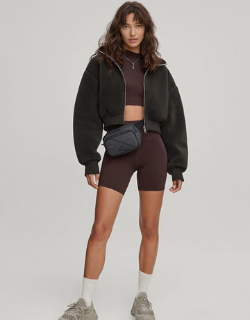 Casual Collar Jacket Autumn Winter Clothes Women's Fashion Topwear Zipper Closure Long Sleeve Outdoor Ready Jacket