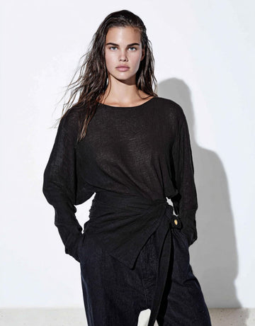 Autumn Blouses 2025 Women's Comfortable Nipped Waists Plain Long Sleeve Crew Neck Fitting Slim Casual Blouses