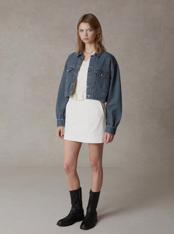 Casual Denim Jacket Autumn Style Women's Fashion Outerwear Casual Loose Fit Classic Blue Denim Coat For Ladies