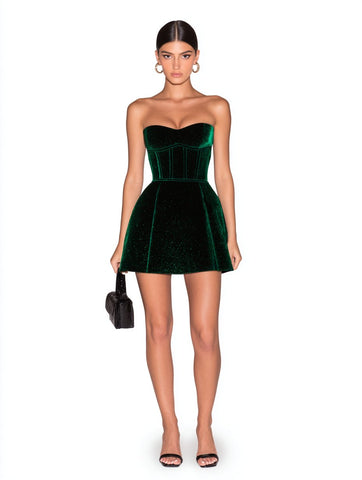 Short Skirt Style Dress Elegant Fit Heart Collar Sleeveless Autumn Winter Women's Clothing Fashionable Ball Gown Style