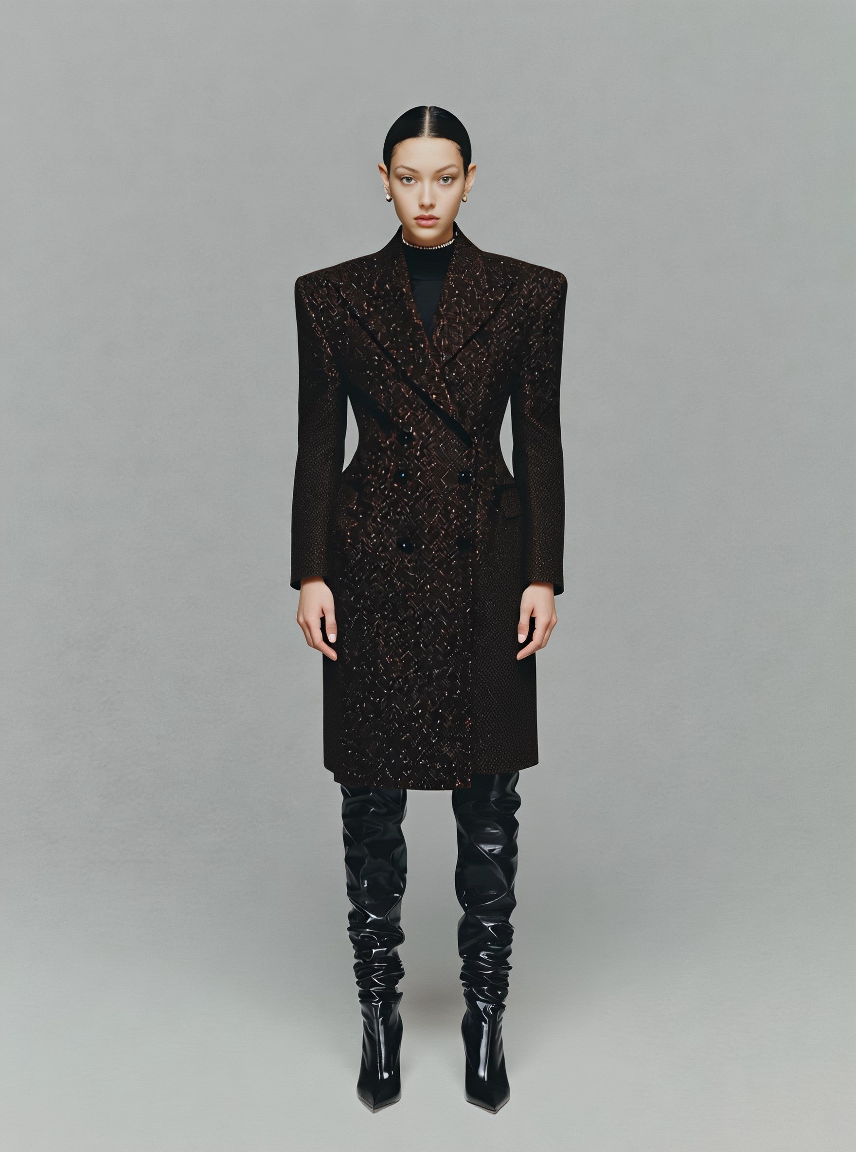 Casual Woolen Coat Regular Length Winter Clothes Women's Fashion Outerwear Classic Style Comfortable Fit Outer Layer