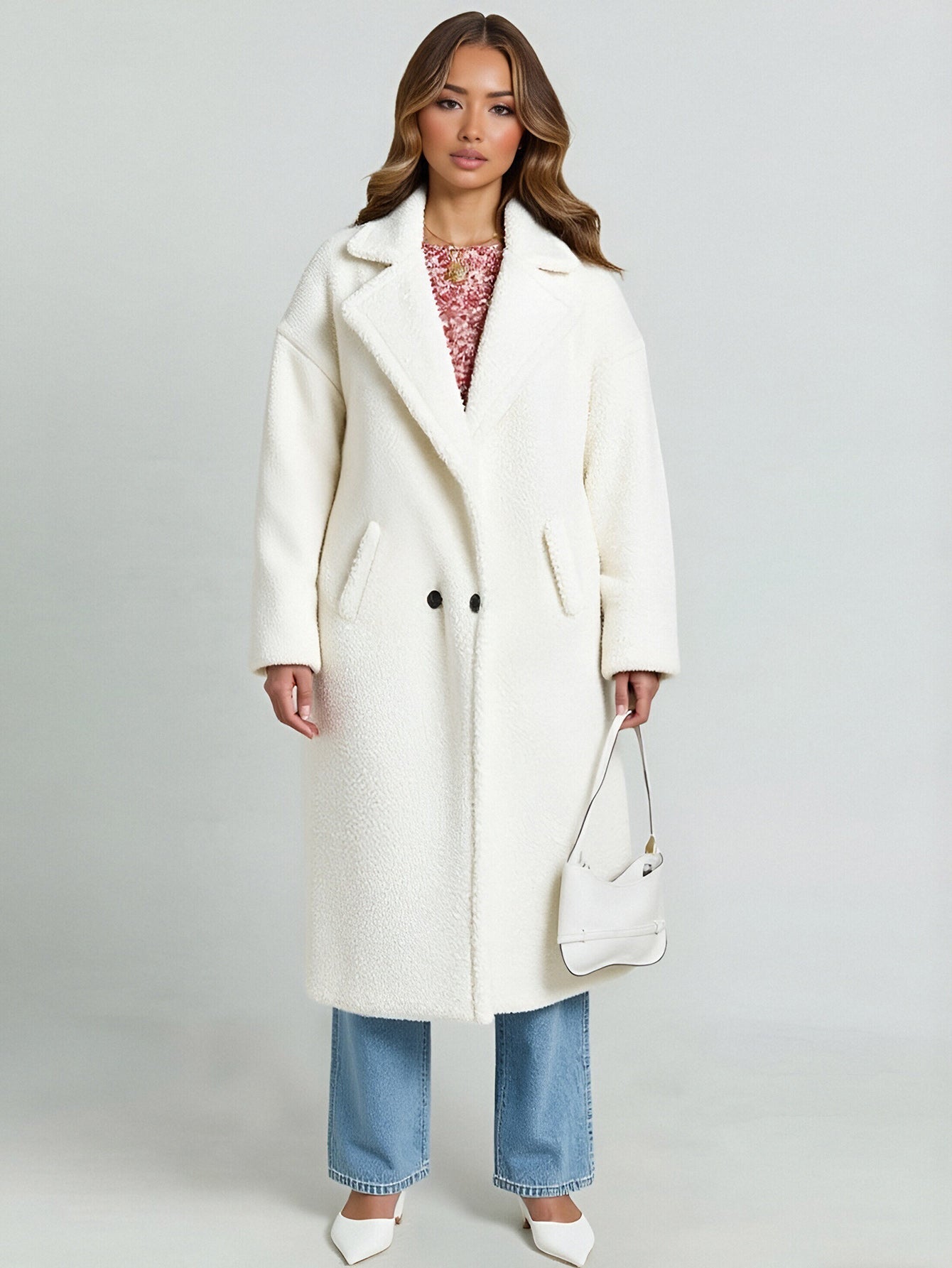 Women's Long Coat Autumn New European And American Style Artificial Fur Thick Warm Long Sleeve Outerwear