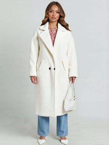 Women's Long Coat Autumn New European And American Style Artificial Fur Thick Warm Long Sleeve Outerwear