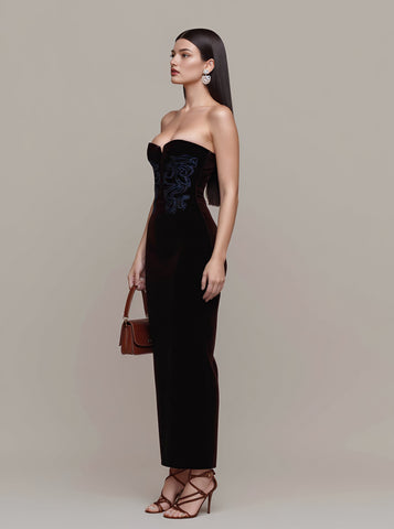 Autumn Casual Fit Mid-Length Sleeveless Pencil Dress Women's Fashion Skirt Style No Collar No Sleeve Comfortable Dress